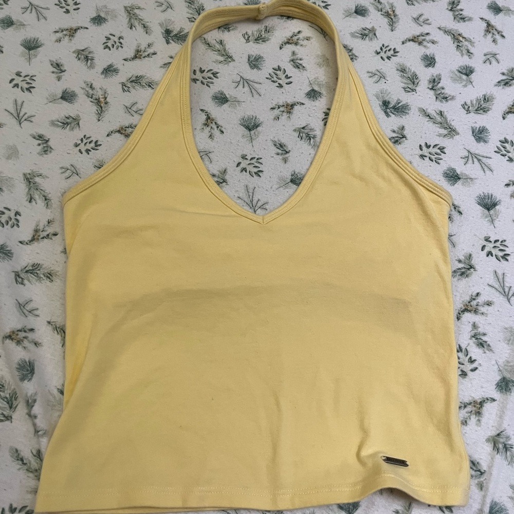 Yellow halter top